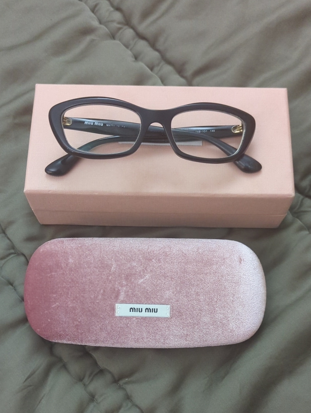 Miu Miu Black Cat-Eye Eyeglasses Frames